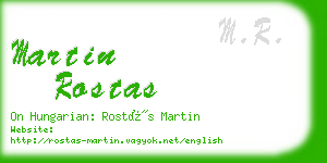 martin rostas business card